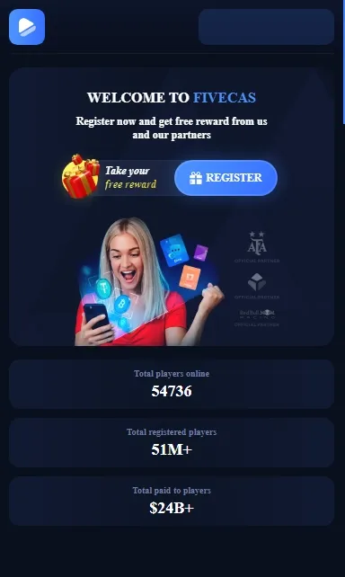 Fivecas Casino Mobile screenshot